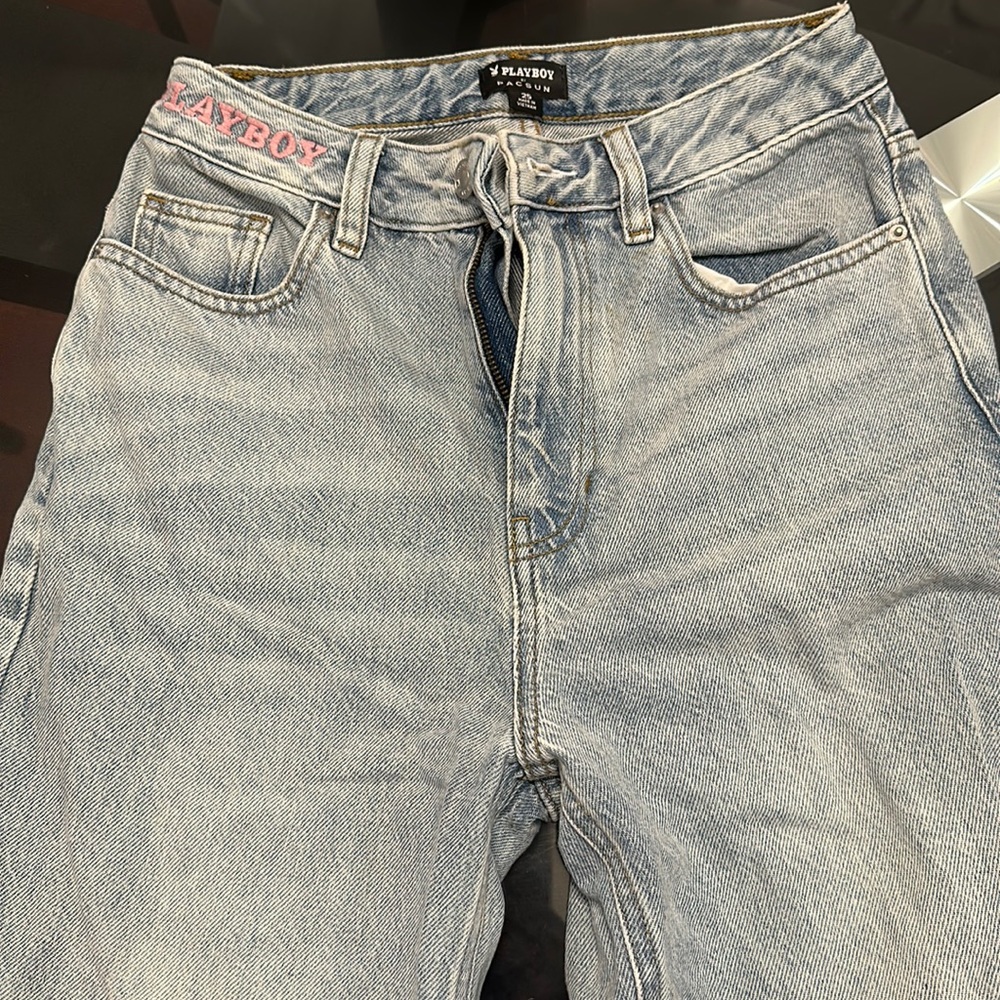 Playboy jeans size 25 with rip on butt